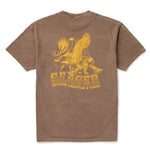 Seager Reserve Premium Tee a pigment brown with gold printing with the eagle and Seager logo at boltranchstore.com