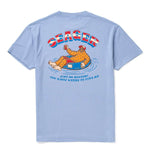 Seager Tubular Faded Denim Tee a short sleeve tee shirt with a bear in a tube at boltranchstore.com free shipping summer tee shirt 