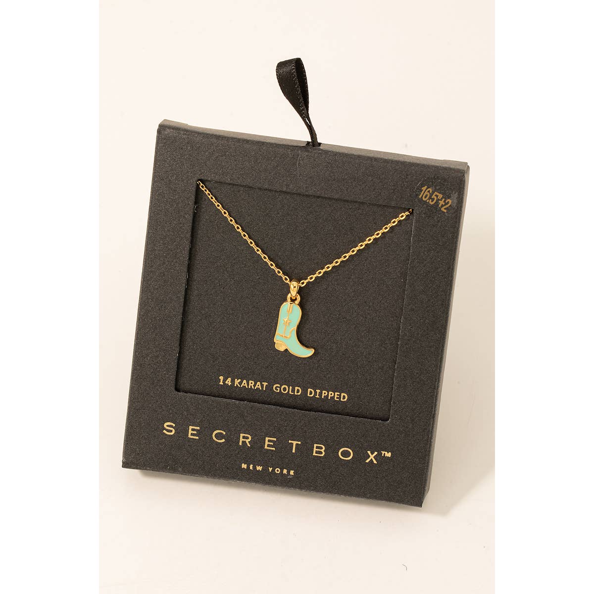 Secret Box Cowboy Boot Charm Necklace – Bolt Ranch Store
