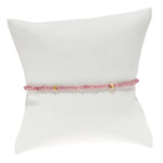 Pink beaded bracelet Makhala Pink Tourmaline with Metal Ingot Accents Free shipping at boltranchstore.com