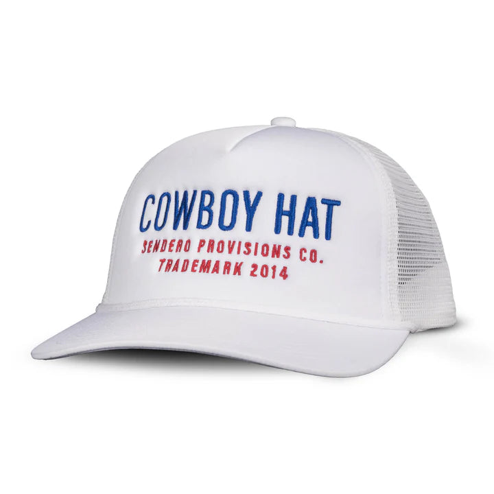 Sendero Cowboy Hat White Red and Blue840380313648