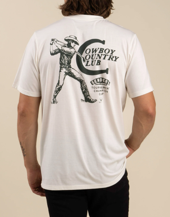 Sendero Cowboy Country Club T-Shirt Bolt Ranch Store Mens tee short sleeve sendero casual summer free shipping