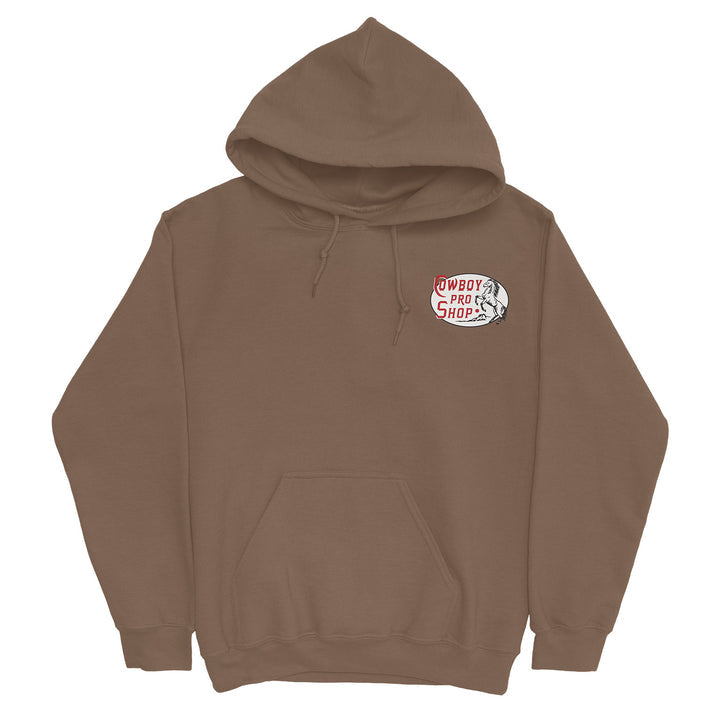 Sendero Cowboy Pro Shop Hoodie a favorite of Modern Dad at boltranchstore.com