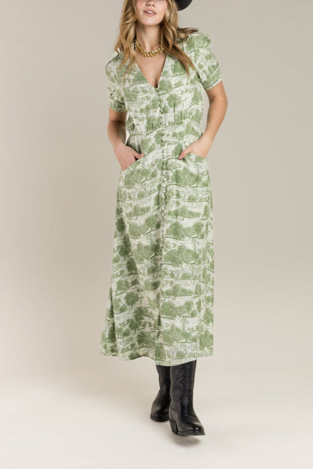 Sendero Darcy Dress - Mint Green western boutique womens green short sleeve at Boltranchstore.com