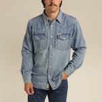 Sendero Mens Wyatt Pearl Snap Shirt buy now free shipping Bolt Ranch Store Mens Denim shirt high quality