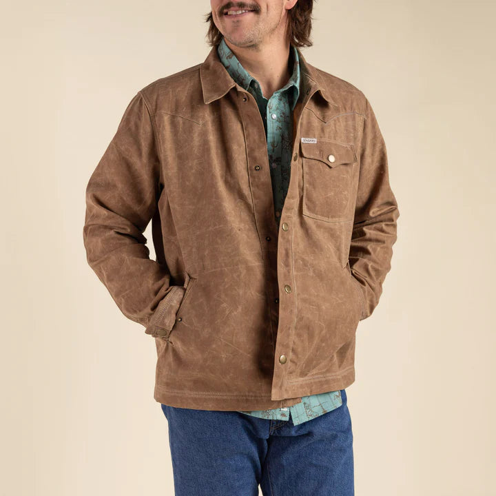 Sendero Rancho Waxed Jacket Mens outerwear barn coat chore jacket farm ranch brown men's at boltranchstore.com available now free shipping