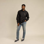 Sendero The Wyatt Shirt Midnight Denim Mens washed black denim classic long sleeve shirt at Bolt Ranch Store