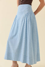 Shari Stripe Midi Skirt shop at boltranchstore.com western boutique skirts with pockets