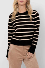 Sheri Striped Sweater Bolt Ranch Store Classic style western fashion womens light sweater casual business free shipping Boltranchstore.com