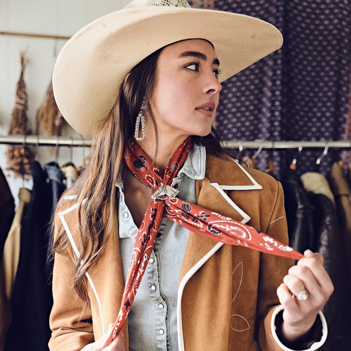 Fringe Slide Bridled artisan brass western clothing