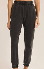 Slim Knit Denim Jogger in Vintage Black  comfy jogger available at boltranchstore.com
