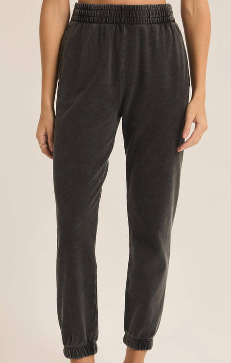 Slim Knit Denim Jogger in Vintage Black  comfy jogger available at boltranchstore.com