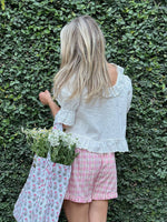 Society Blouse womens white summer shirt with eyelet and 3/4 sleeve casual cute popular spring womens top at Boltranchstore.com