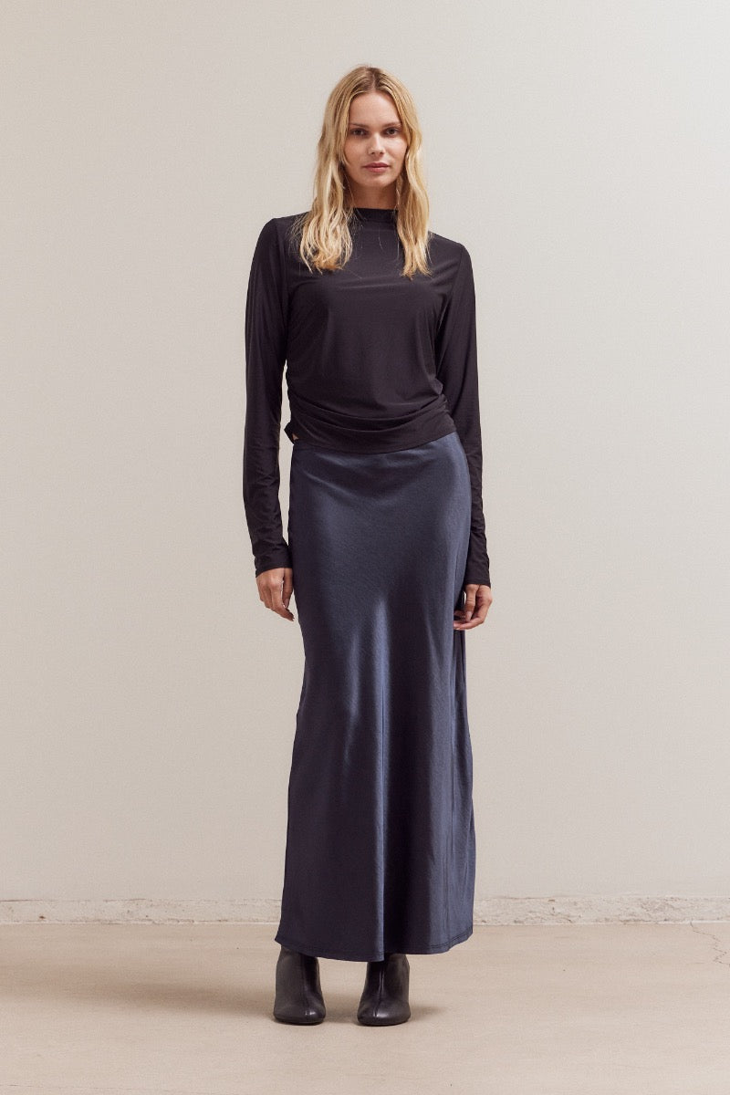 Sophia Long Satin Skirt buy at boltranchstore.com anthropologie