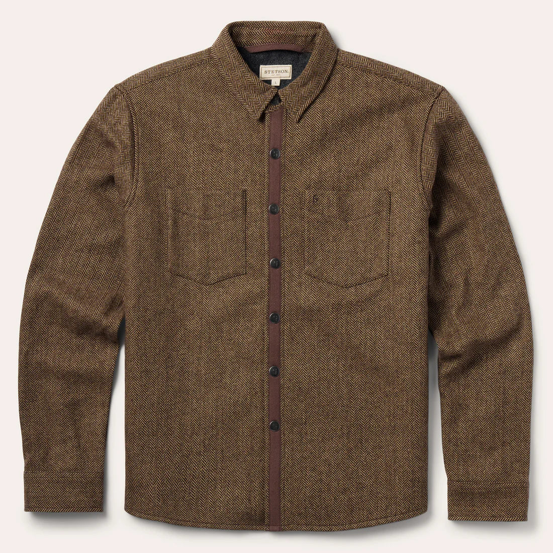 Stetson Mens Herringbone Shirt Jacket