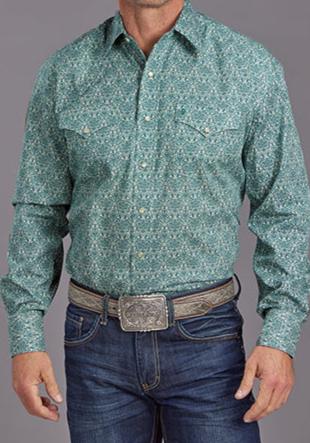 Stetson Mens Medallion Print Shirt