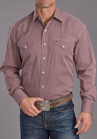 Stetson Mens Ruby Eye Geo Snap Shirt