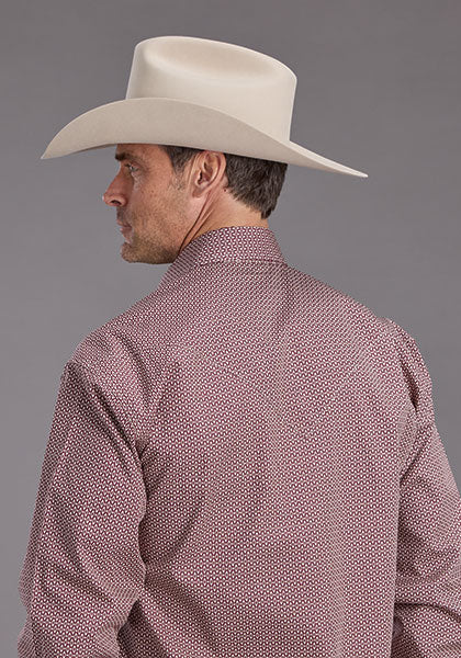 Stetson Mens Ruby Eye Geo Snap Shirt