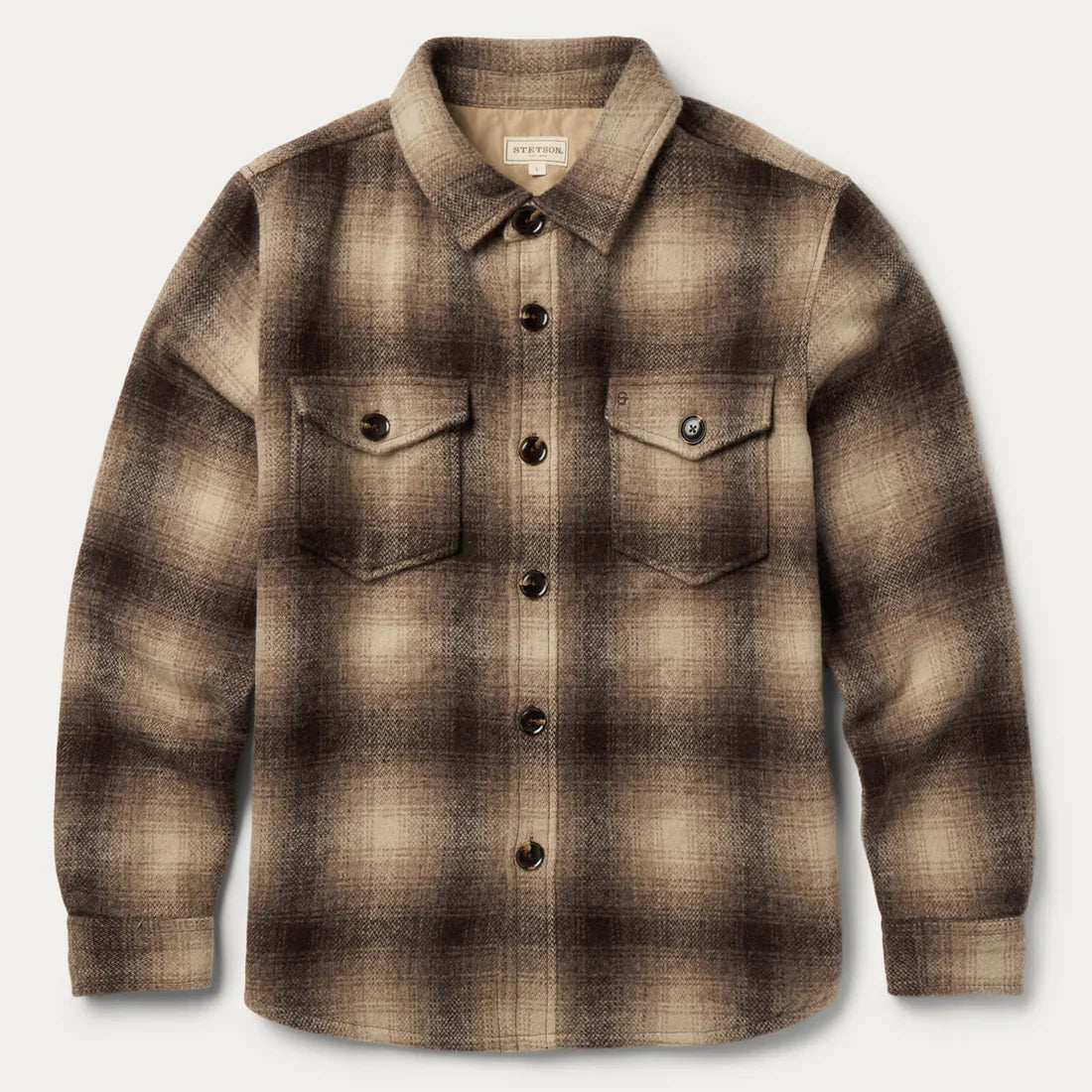 Stetson Mens Wool Plaid Shirt Jacket