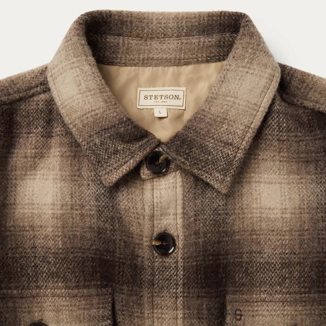 Stetson Mens Wool Plaid Shirt Jacket
