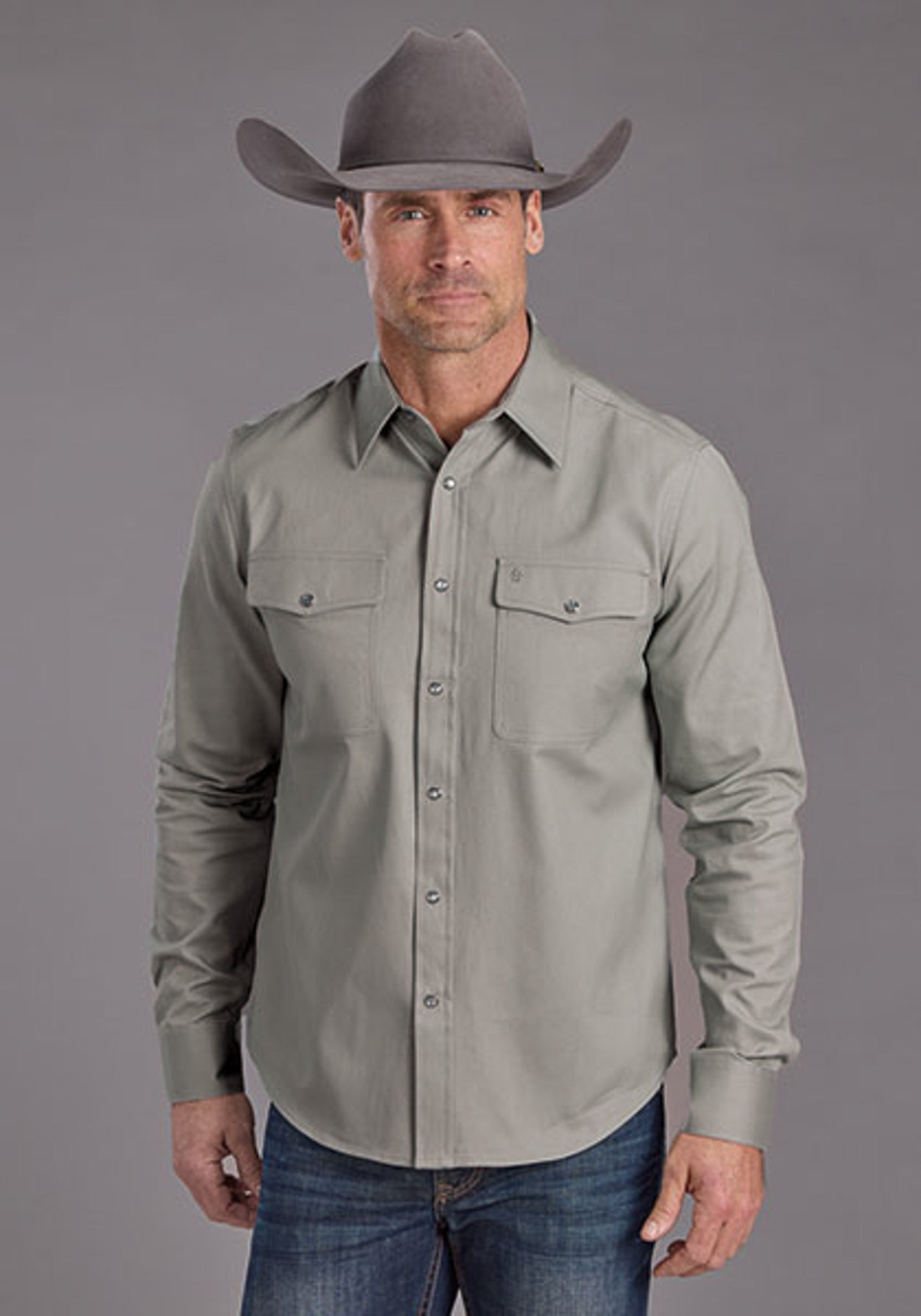 Stetson Mens Brushed Twill Shirt