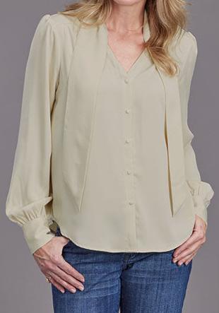 Stetson Womens Novelty Satin LS Blouse