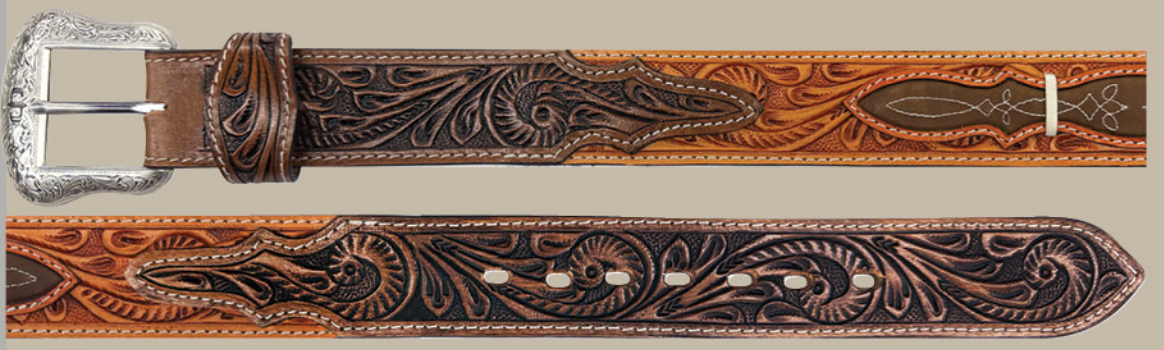 Stetson Floral Tooled Western Belt shop at boltranchstore.com western accessories leather