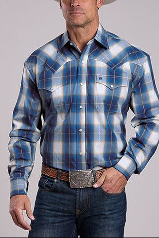Stetson Mens Azure Ombre Shirt shop at boltranchstore.com western wear