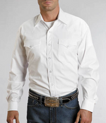 Stetson Mens Pinpoint Oxford Western Shirt Stetson Mens LS Snap 2 Pocket Solid Pinpoint order today at boltranchstore.com free shipping mens white button up pearl snap 