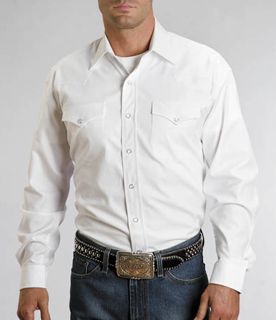 Stetson Mens Pinpoint Oxford Western Shirt Stetson Mens LS Snap 2 Pocket Solid Pinpoint order today at boltranchstore.com free shipping mens white button up pearl snap 