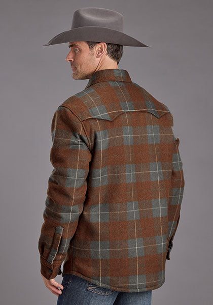 Stetson Mens Lined Wool Blend Shirt Jacket back in stock at bolt ranch store