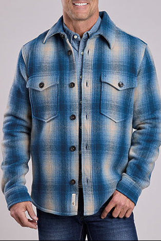 Stetson Mens Wool Lined Shirt Jacket western outerwear wool bolt ranch store