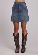 Stetson Womens Denim Mini Skirt western apparel shop at boltranchstore.com free shipping