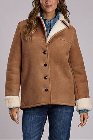 Stetson Womens Shearling Barn Coat classic western outerwear bolt ranch store