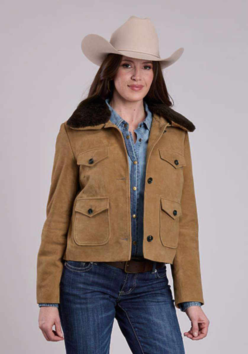 Stetson Womens Suede Cropped Jacket buy at Boltranchstore.com western wear free shipping