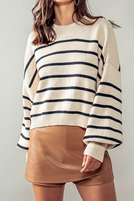 Flow It Down Ribbed Knit Pullover