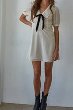 Sue Swiss Dot Print Mini Dress