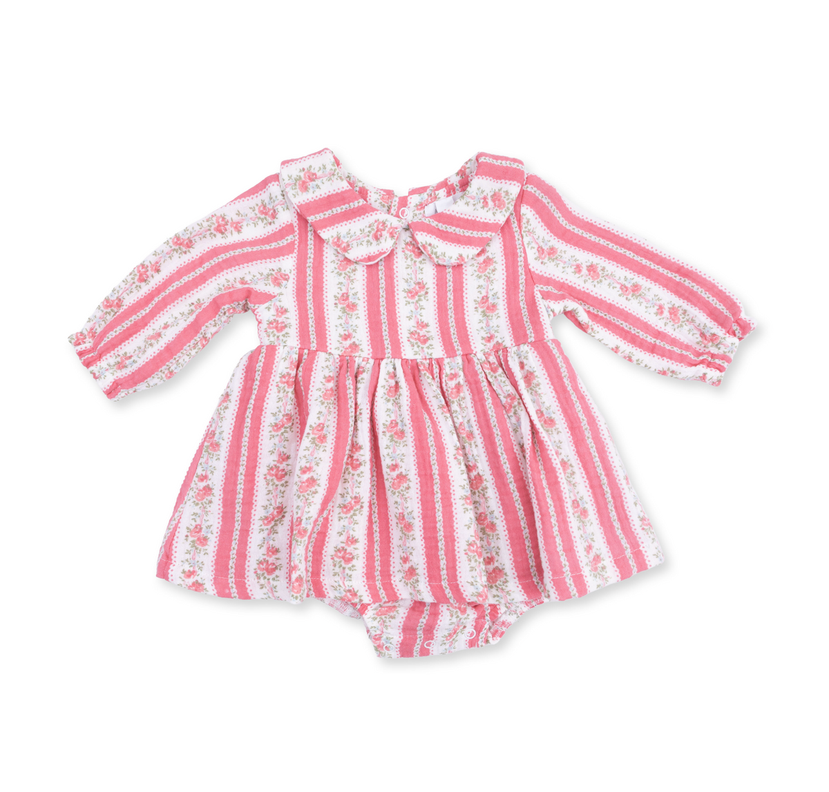 Suzie Floral Stripe Romy Dress and Bloomer shop at boltranchstore.com baby floral dress