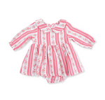 Suzie Floral Stripe Romy Dress and Bloomer shop at boltranchstore.com baby floral dress