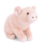 A soft blush-pink stuffed pig and a huggable body available at boltranchstore.com