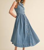 Sydnee Sleeveless Denim Midi Dress