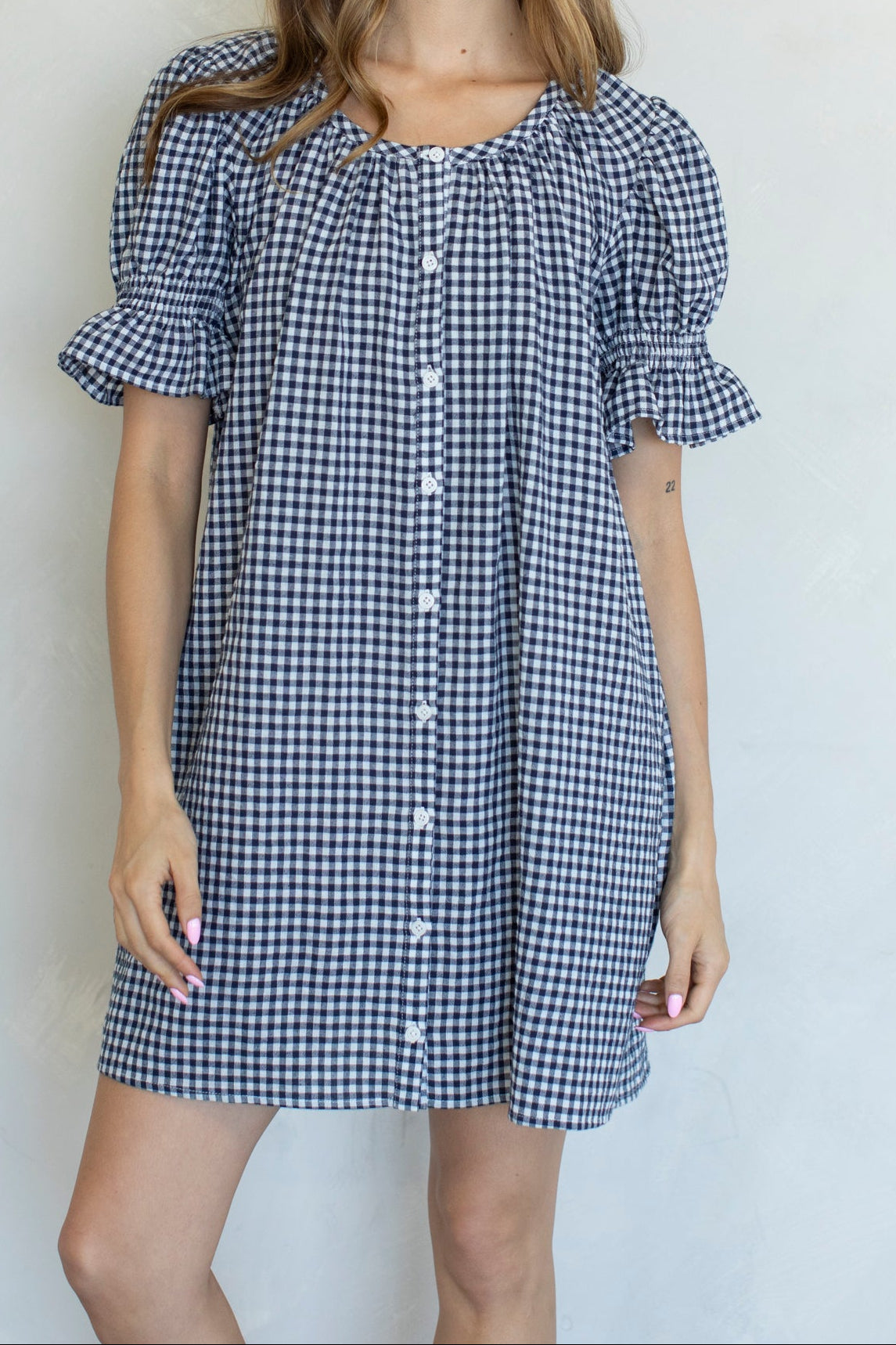Grace Gingham Babydoll Dress