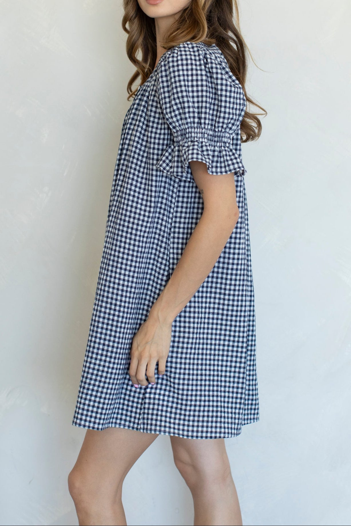 Grace Gingham Babydoll Dress