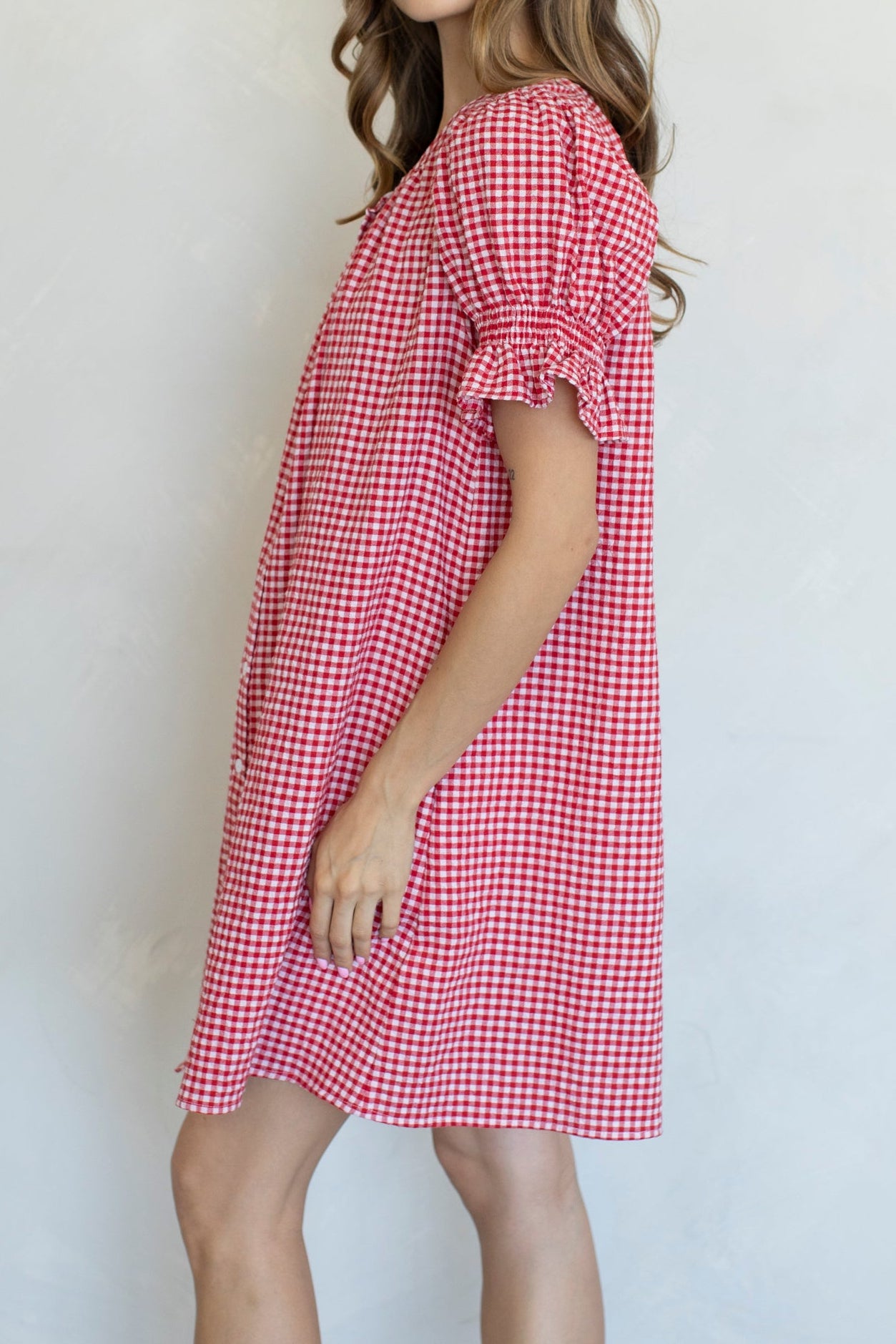 Grace Gingham Babydoll Dress