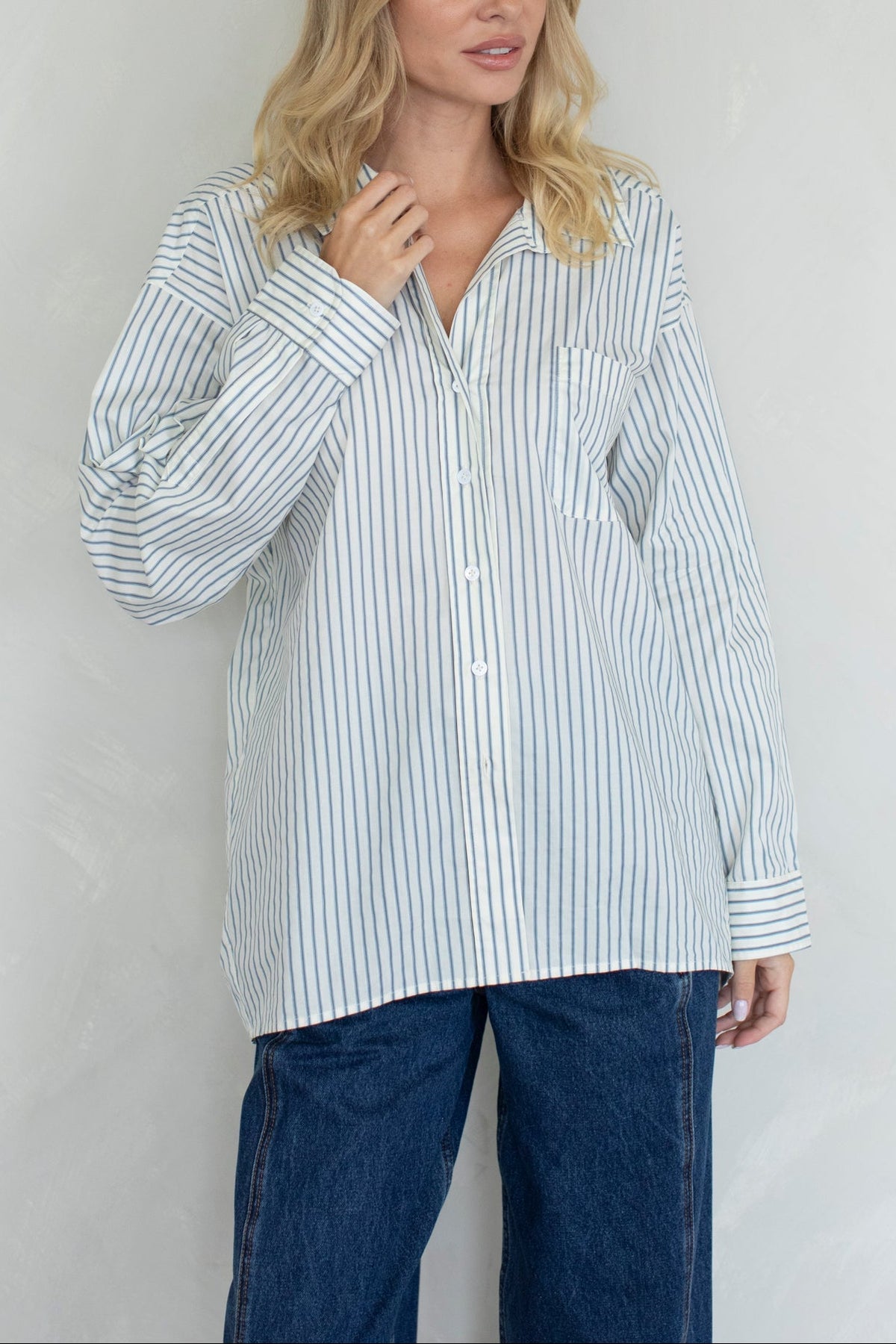 Emily Blouse womens striped long sleeve top Boltranchstore.com Free Shipping TBT14302 Things Between