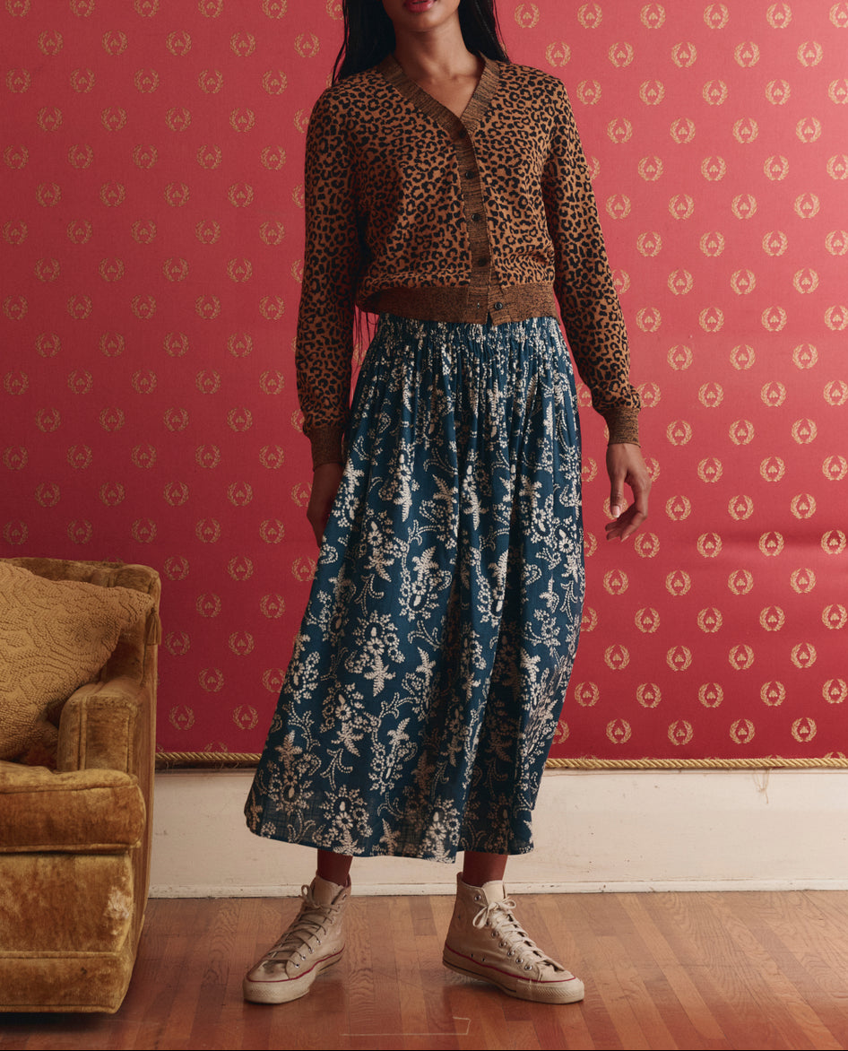 The Great Viola Skirt in Indigo Bandana