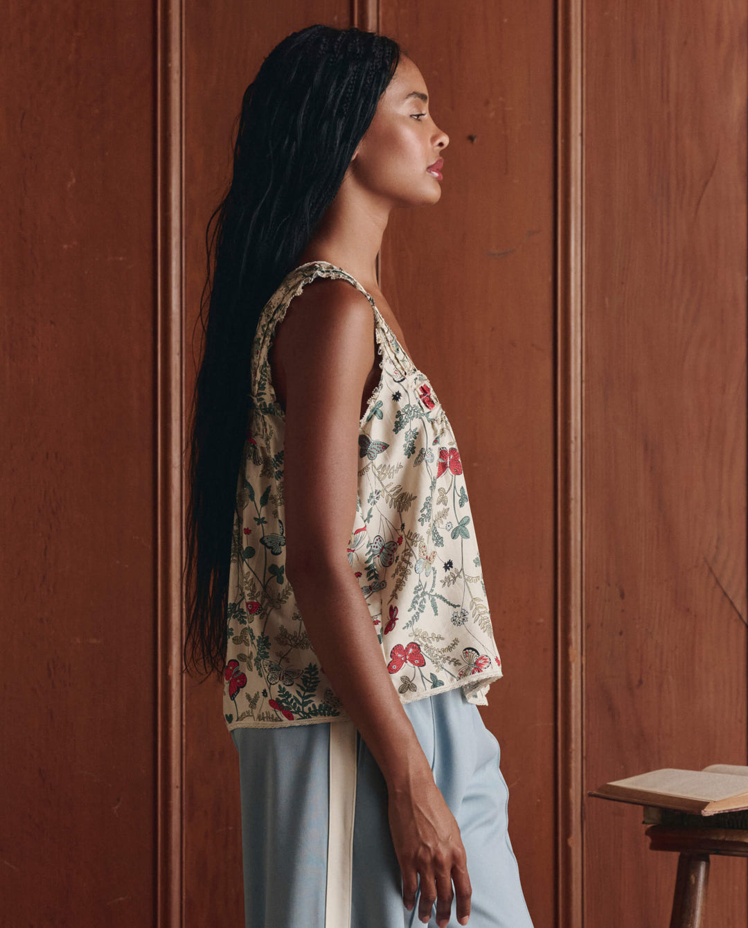 The GREAT Victorian Pleat Tank in Floating Butterfly