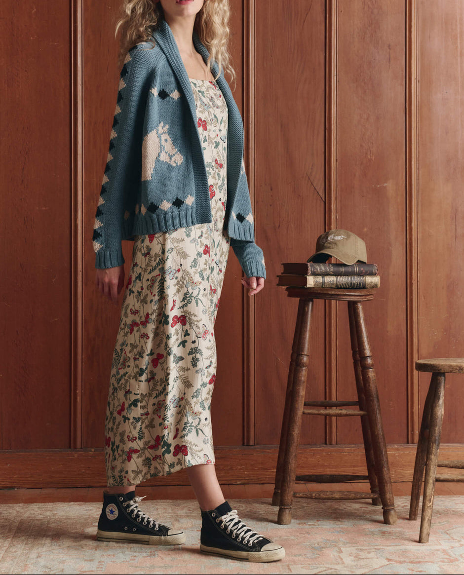 The GREAT Stable Lodge Cardigan in Blue Bell