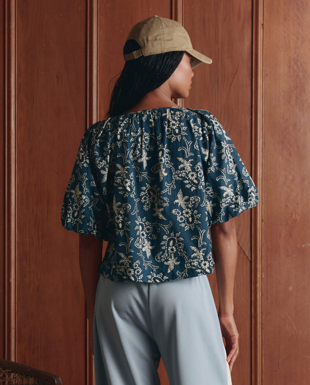 The GREAT Blythe Top in Indigo Bandana