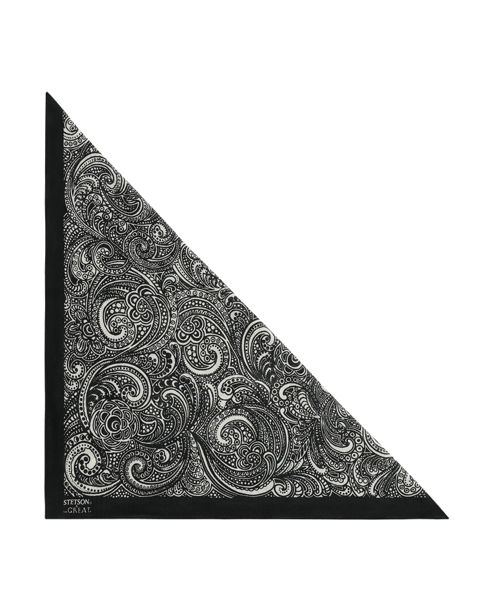 Stetson x THE GREAT Black Paisley Scarf Black